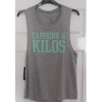 Caffeine & Kilos Womens Muscle Tank - Grey