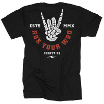 ROKFIT ROK YOUR WOD BLACK T SHIRT 