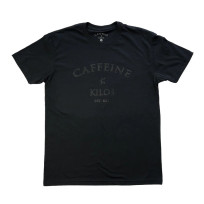 caffine and kilos Arch Logo Tee Black on Black