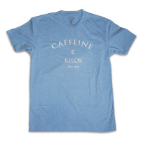 caffine and kilos Arch Logo Tee Carolina Blue