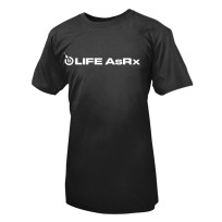 Life AsRx Mens Logo Tee - Black/White