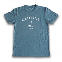 CAFFEINE & KILOS  indigo/white T-Shirt