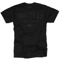 ROKFIT 'HIGH OCTANE' Bolt logo 'Black on Black' version.