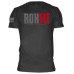 RokFit Logo Heather Grey with American Flag T-Shirt